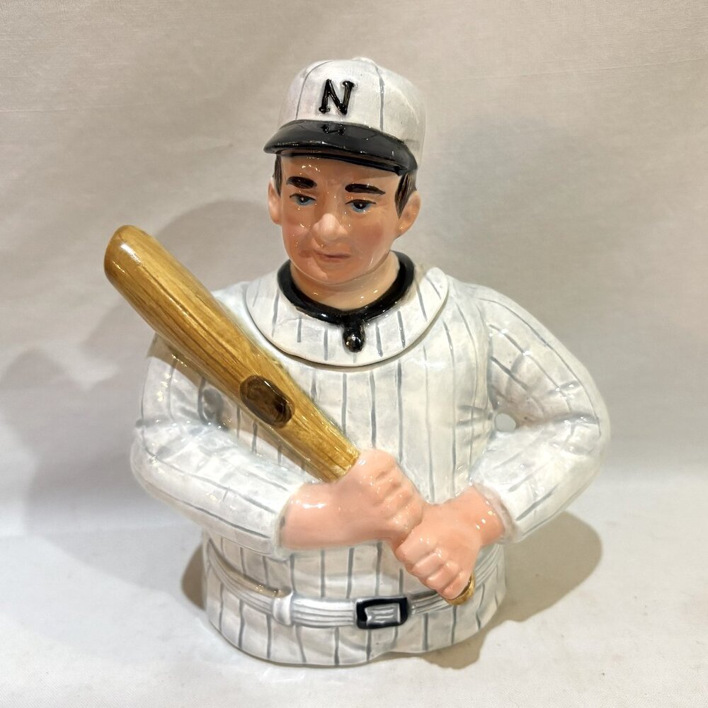 VTG Ceramic Teapot Baseball Player #11 Omnibus Fitz & Floyd 1983 Sri Lanka